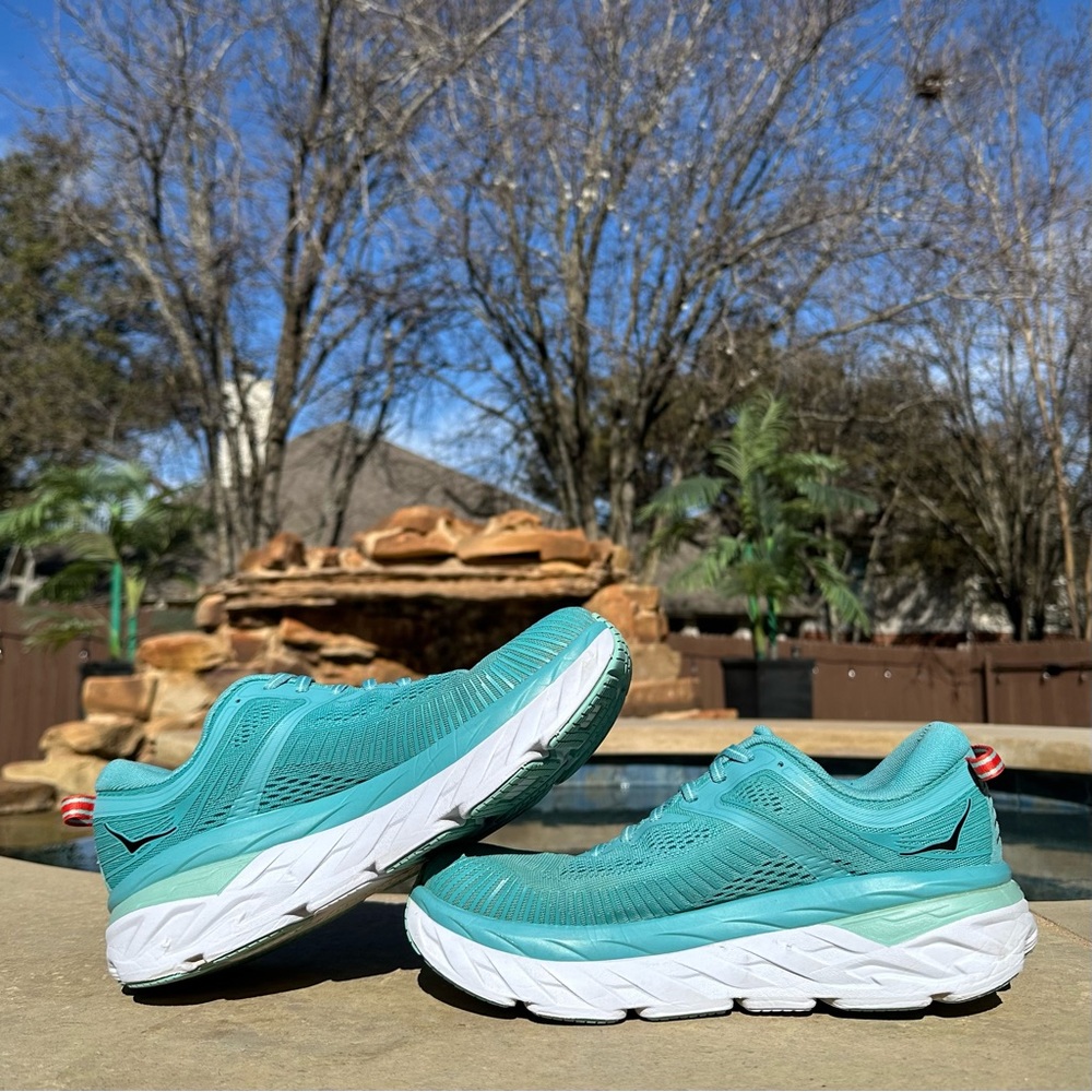 Hoka One One Bondi 7 Aquarelle Blue - Size 8.5D Women’s (1110531-AEBL) - Picture 3 of 8